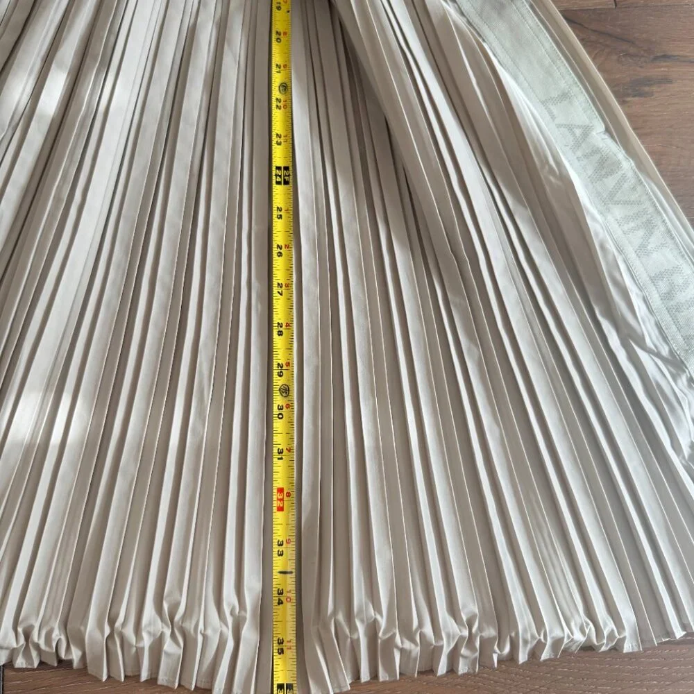 Lanvin Blanc Golf Sleeveless Dress - Size M - Pleated & Adjustable Waist - Picture 4 of 7